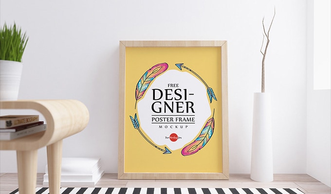 25 Free Realistic Wall Frame And Poster Mockups Psd Cssigniter